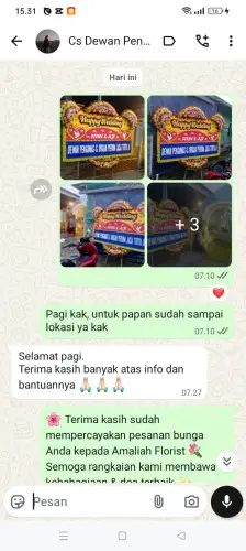 Testimonial Papan Bunga Pernikahan cilalawi